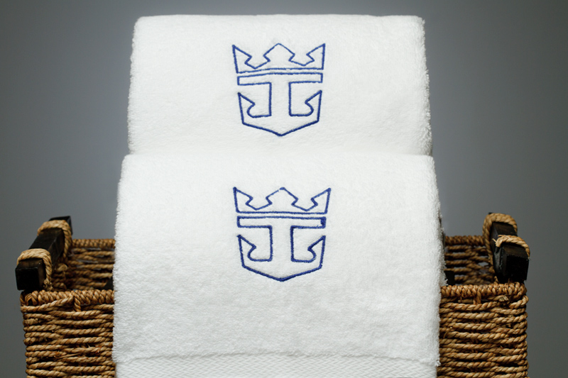 Royal Collection Luxury Bath Towel Set Antracit - Embroidery Towels