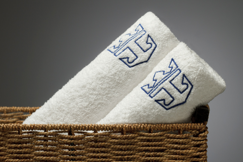 Royal Collection Luxury Bath Towel Set Antracit - Embroidery